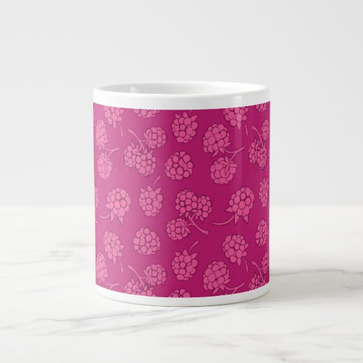 Magenta Berry Pattern Grote Koffiekop (Voorkant)