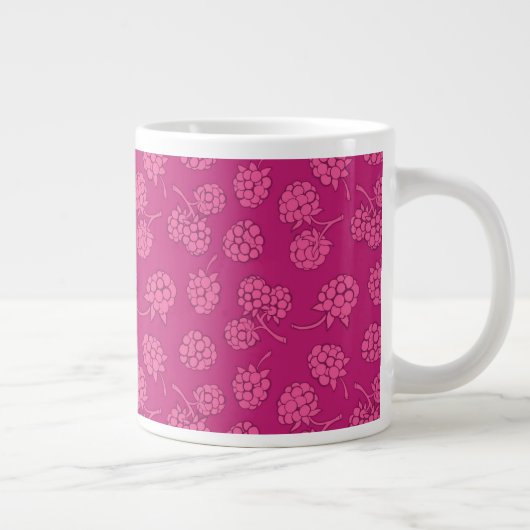 Magenta Berry Pattern Grote Koffiekop (Rechts)
