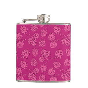 Magenta Berry Pattern Heupfles
