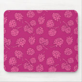 Magenta Berry Pattern Muismat (Voorkant)
