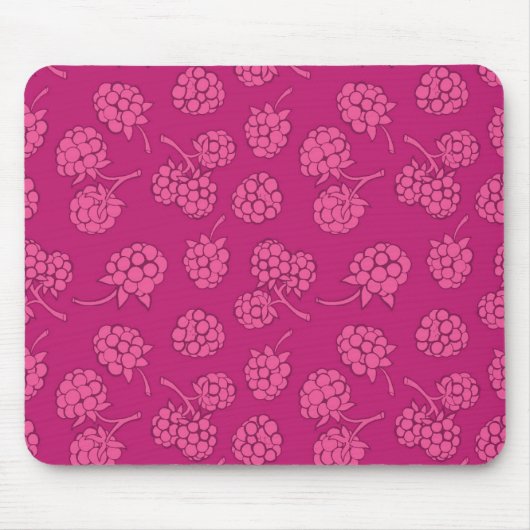 Magenta Berry Pattern Muismat (Voorkant)