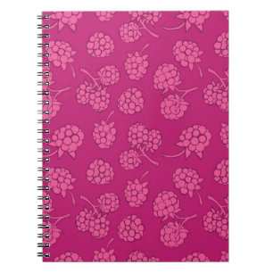 Magenta Berry Pattern Notitieboek