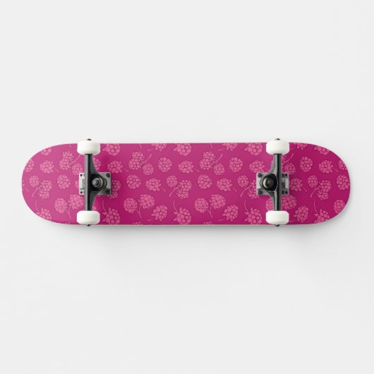 Magenta Berry Pattern Persoonlijk Skateboard (Horizontaal)