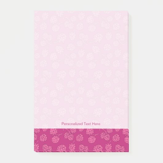 Magenta Berry Pattern Post-it® Notes (Voorkant)