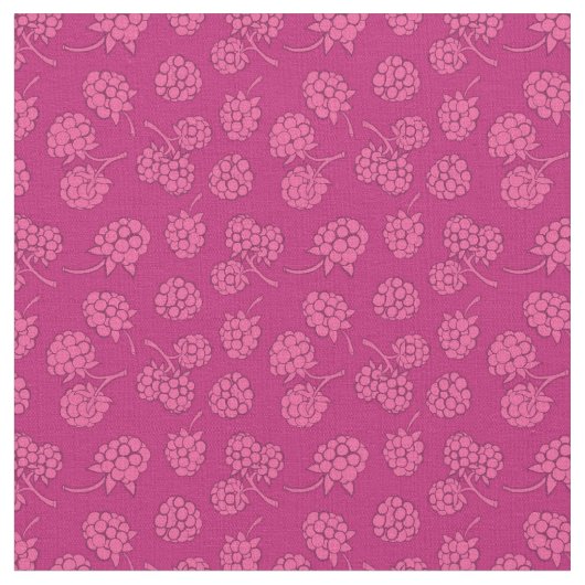 Magenta Berry Pattern Stof (Close Up)