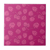 Magenta Berry Pattern Tegeltje (Voorkant)