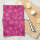 Magenta Berry Pattern Theedoek (Quarter Fold)