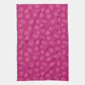 Magenta Berry Pattern Theedoek (Verticaal)