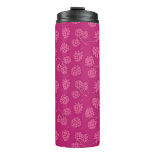 Magenta Berry Pattern Thermosbeker