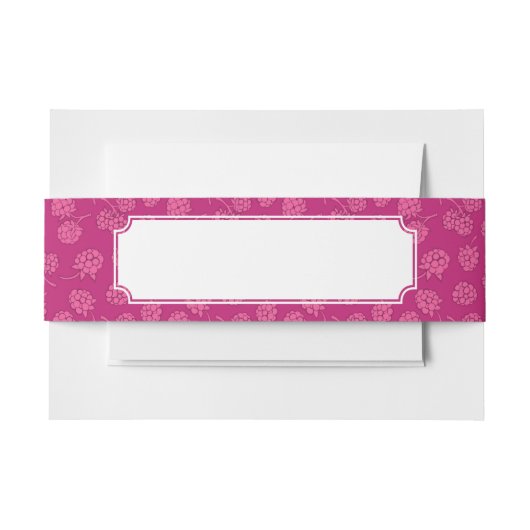 Magenta Berry Pattern Uitnodigingen Wikkel (Voorkant Voorbeeld)