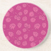 Magenta Berry Pattern Zandsteen Onderzetter (Voorkant)