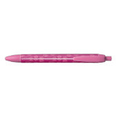 Magenta Berry Pattern Zwarte Inkt Pen (Achterkant)