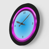 Magenta Black en Cool Blue Grote Klok (Hoek)