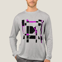 Magenta Black Gameboard geometrisch MCM-geïnspiree Tri-Blend Shirt