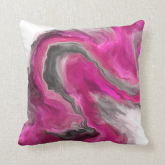 Magenta Black Gray Fluid Art Kussen