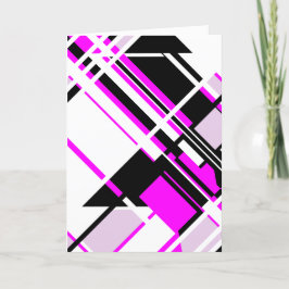 Magenta Black Lila wit gepantserd geometrisch ontw Kaart