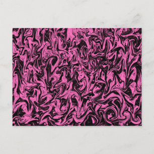 Magenta & Black Swirl Briefkaart