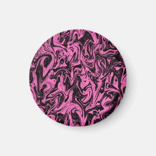 Magenta & Black Swirl Magneet