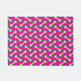Magenta, Blauw en Geel Doormat Deurmat