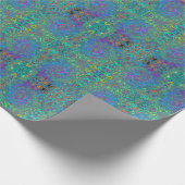 Magenta, blauw en Zee schuimgroen, roodbruin Cadeaupapier (Hoek)