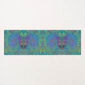 Magenta, blauw en Zee schuimgroen, roodbruin Yogamat (Achterkant (horizontaal))