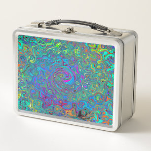 Magenta, Blauw en Zeeschuim Groen Retro Werveling