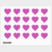 Magenta, Blauwe Polka Dots Hart Sticker (Vel)