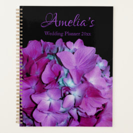 Magenta blauwgroen hydrangeas bloembloembruiloft planner