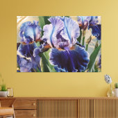 *~* Magenta Blauwgroen IRIS Irissen  Bloemen TV2 Canvas Afdruk (Insitu (Woonkamer))