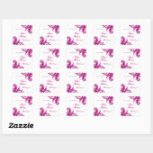 Magenta bloeien bruiloft gunst Stickers (Vel)