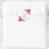 Magenta bloeien bruiloft gunst Stickers (Tas)
