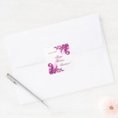Magenta bloeien bruiloft gunst Stickers (Envelop)