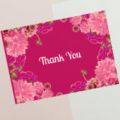 Magenta bloem bedankkaart