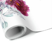 Magenta Bloem Champagne Voor de Ring Trouw  Cadeaupapier (Rol Hoek)