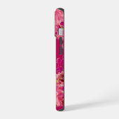Magenta bloem initial iPhone 15 case (Linkerkant)