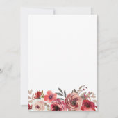 Magenta Bloemen Baby In Bloom Baby Shower Kaart (Achterkant)