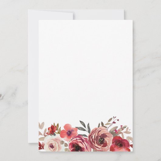 Magenta Bloemen Baby In Bloom Baby Shower Kaart (Achterkant)