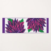 Magenta bloemen yoga mat (Voorkant (horizontaal))