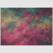 Magenta Bloemendecoupe Kleurrijke Abstracte Kunst Tissuepapier (Voorkant)