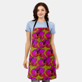 Magenta Bloemendesign Schort (Gedragen)