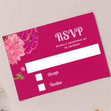 Magenta bloemkaart