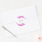 Magenta Bloesem RSVP Ronde Sticker (Envelop)