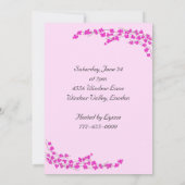 Magenta Blossom Vrijgezellenfeest Kaart (Achterkant)