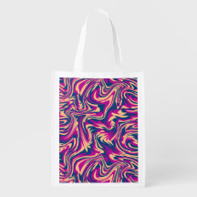 Magenta Blue Beige Abstracte Fluid Wave wervelinge