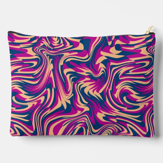 Magenta Blue Beige Abstracte Fluid Wave wervelinge Etui (Achterkant)