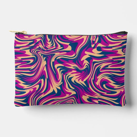 Magenta Blue Beige Abstracte Fluid Wave wervelinge Etui (Voorkant)