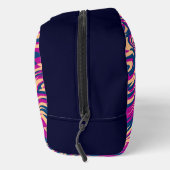 Magenta Blue Beige Abstracte Fluid Wave wervelinge Toilettasje (Rechts)