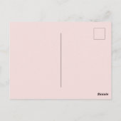 Magenta Blush Pink Heart Love Briefkaart (Achterkant)
