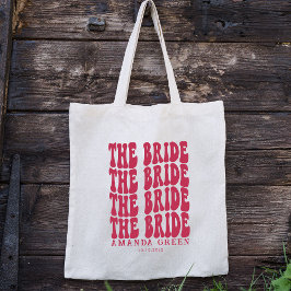 Magenta Boho Trendy Boho Retro Persoonlijke bride Tote Bag
