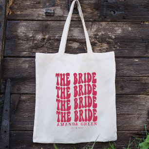 Magenta Boho Trendy Boho Retro Persoonlijke bride Tote Bag